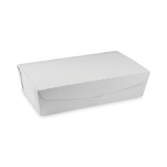 Pactiv EarthChoice OneBox Paper Box, 77 oz, 9 x 4.85 x 2.7, White, 162/Carton