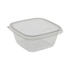 Pactiv EarthChoice Square Recycled Bowl, 16 oz, 5 x 5 x 1.75, Clear, Plastic, 504/Carton