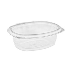 Pactiv EarthChoice Recycled PET Hinged Container, 24 oz, 7.38 x 5.88 x 2.38, Clear, Plastic, 280/Carton