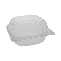 Pactiv SENSATION SmartLock Hinged Lid Container, 5.74 x 5.95 x 3.1, Clear, Plastic, 500/Carton