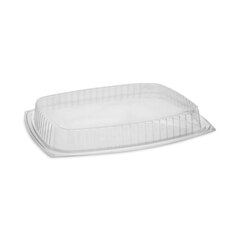 Pactiv Showcase Deli Container Lid, Dome Lid For 3-Compartment 48/64 oz Containers, 9 x 7.4 x 1, Clear, Plastic, 220/Carton