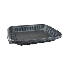 Pactiv EarthChoice Entree2Go Takeout Container, 48 oz, 11.75 x 8.75 x 1.61, Black, Plastic, 200/Carton