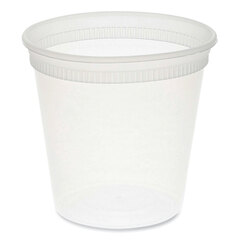 Pactiv Newspring DELItainer Microwavable Container, 24 oz, 4.55 x 4.55 x 4.35, Clear, Plastic, 480/Carton