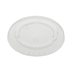 Pactiv EarthChoice Strawless RPET Lid, Flat Lid, Fits 9 oz to 20 oz 