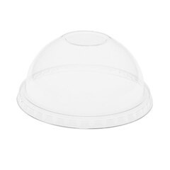 Pactiv EarthChoice Strawless RPET Lid, Dome Lid, Clear, Fits 12 oz to 24 oz 
