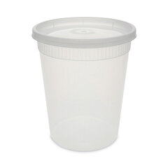 Pactiv Newspring DELItainer Microwavable Container, 32 oz, 4 .55 Diameter x 5.55 h, Clear, Plastic, 240/Carton