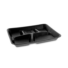 Pactiv Foam School Trays, 5-Compartment, 8.25 x 10.25 x 1, Black, 500/Carton