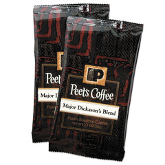 Peet's Coffee Portion Packs, Major Dickason's Blend, 2.5 oz Frack Pack, 18/Box