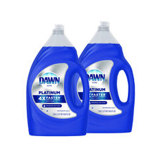 Procter & Gamble Platinum Liquid Dish Detergent, Refreshing Rain, 54.8 oz Bottle, 2/Pack