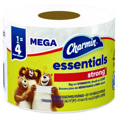 Procter & Gamble Essentials Strong Bathroom Tissue, Septic Safe, 1-Ply, White, 429/Roll, 36 Rolls/Carton
