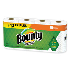 Procter & Gamble Kitchen Roll Paper Towels, 2-Ply, White, 10.5 x 11, 87 Sheets/Roll, 4 Triple Rolls/Pack, 6 Packs/Carton