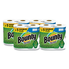 Procter & Gamble Select-a-Size Kitchen Roll Paper Towels, 2-Ply, White, 6 x 11, 113 Sheets/Roll, 2 Double Plus Rolls/Pack, 4 Packs/Carton