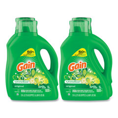 Procter & Gamble Liquid Laundry Detergent, Gain Original Scent, 88 oz Pour Bottle, 4/Carton