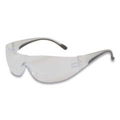 Protective Industrial Products Inc Zenon Z12R Rimless Optical Eyewear with 2-Diopter Bifocal Reading-Glass Design, Scratch-Resistant, Clear Lens, Gray Frame