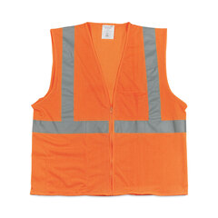 Protective Industrial Products Inc Zipper Safety Vest, X-Large, Hi-Viz Orange