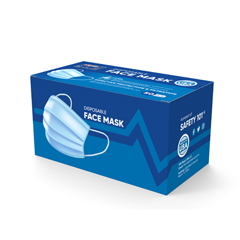 JEGTBN203209 - PPE Mask USA - 3-Ply Face Masks 50-Pack (Made in the USA) - Blue (10-Pack)