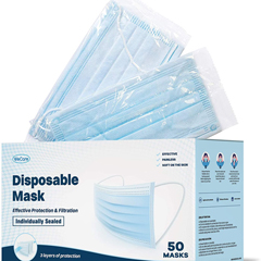JEGWMN100003 - WeCare - Disposable 3-Ply Face Masks (50 Masks)