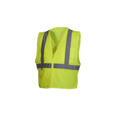 PYRRCZ2110X4 - Pyramex Safety Products - Safety Vest - Hi-Vis Lime Vest With Reflective Tape - Size 4X Large