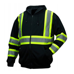 PYRRSZH3411XL - Pyramex Safety Products - Zipper Sweatshirt - Black -X Large
