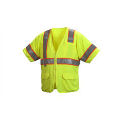 PYRRVZ3510M - Pyramex Safety Products - Hi-Vis Lime Safety Vest Size Medium
