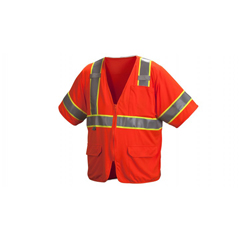 PYRRVZ3520X3 - Pyramex Safety Products - Hi-Vis Orange Safety Vest Size 3X Large
