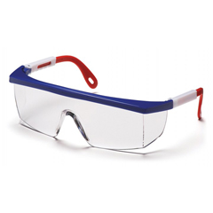 PYRSNWR410S - Pyramex Safety Products - Integra - Red/White/Blue Frame/Clear Lens