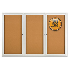 QRT2367 - Quartet® Enclosed Indoor Cork Bulletin Board with Hinged Doors