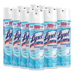 Reckitt Benckiser Disinfectant Spray, Crisp Linen, 19 oz Aerosol Spray, 12/Carton