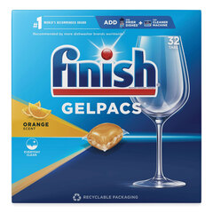 Reckitt Benckiser Dish Detergent Gelpacs, Orange Scent, Box of 32 Gelpacs, 8 Boxes/Carton