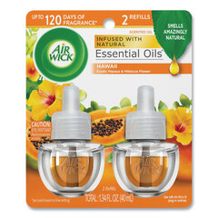 Reckitt Benckiser Scented Oil Twin Refill, Hawaii Exotic Papaya & Hibiscus Flower, 0.67 oz Bottle