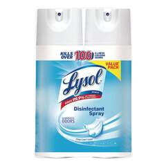 Reckitt Benckiser Disinfectant Spray, Crisp Linen, 12.5 oz Aerosol Spray, 2/Pack, 6 Pack/Carton