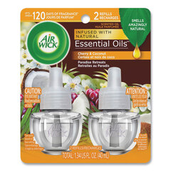 Reckitt Benckiser Life Scents Scented Oil Refills, Paradise Retreat, 0.67 oz, 2/Pack, 6 Packs/Carton