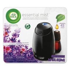 Reckitt Benckiser Essential Mist Starter Kit, Lavender and Almond Blossom, 0.67 oz Bottle, 4/Carton
