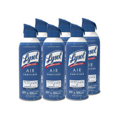 Reckitt Benckiser Air Sanitizer Spray, White Linen, 10 oz Aerosol Spray, 6/Carton