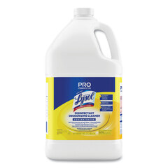 Reckitt Benckiser Disinfectant Deodorizing Cleaner Concentrate, Lemon Scent, 128 oz Bottle