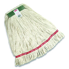 Rubbermaid Super Stitch Cotton Looped End Wet Mop Head, 20 oz Capacity, Medium, White, 1