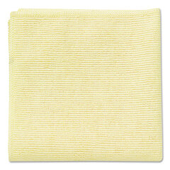 Rubbermaid Commercial Microfiber Cleaning Cloths, 16 x 16, Yellow, 24/Pack