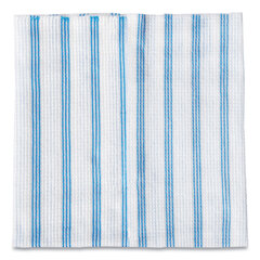 Rubbermaid Commercial Disposable Microfiber Cleaning Cloths, 12 x 12, Blue/White Stripes, 600/Pack