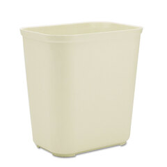 Rubbermaid Commercial Fiberglass Wastebasket, 7 gal, Fiberglass, Beige