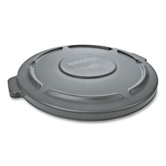 Rubbermaid Commercial Round Flat Top Lid, for 32 gal Round BRUTE Containers, 22.25