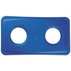 Rubbermaid Commercial Lid for Slim Jim Bottle Recycling Container, 20.38w x 11.38d x 2.75h, Blue