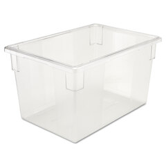 Rubbermaid Commercial Food/Tote Boxes, 21.5 gal, 26 x 18 x 15, Clear, Plastic