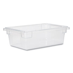 Rubbermaid Commercial Food/Tote Boxes, 3.5 gal, 18 x 12 x 6, Clear, Plastic