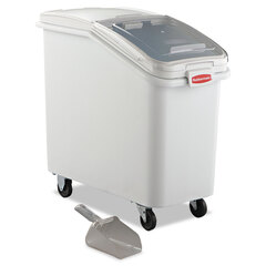 Rubbermaid Commercial ProSave Mobile Ingredient Bin, 26.18gal, 15 1/2w x 29 1/2d x 28h, White