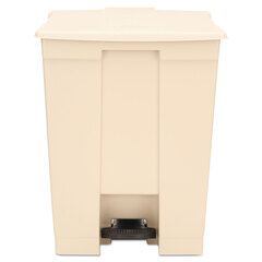 Rubbermaid Commercial Step-On Receptacle, 18 gal, Polyethylene, Beige