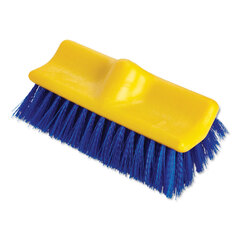 Rubbermaid Commercial Bi-Level Deck Scrub Brush, Blue Polypropylene Bristles, 10