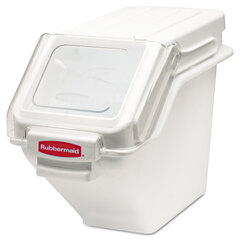Rubbermaid Commercial ProSave Shelf Ingredient Bins, 5.4 gal, 11.5 x 23.5 x 16.88, White, Plastic