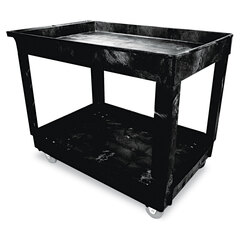 Rubbermaid Commercial Service/Utility Carts, Plastic, 2 Shelves, 500 lb Capacity, 24
