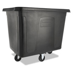 Rubbermaid Commercial Cube Truck, 119.7 gal, 500 lb Capacity, Plastic/Metal, Black