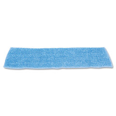Rubbermaid Commercial Damp Room Mop Heads, Standard, Blue, 18 in. Long, Microfiber, 12/Carton